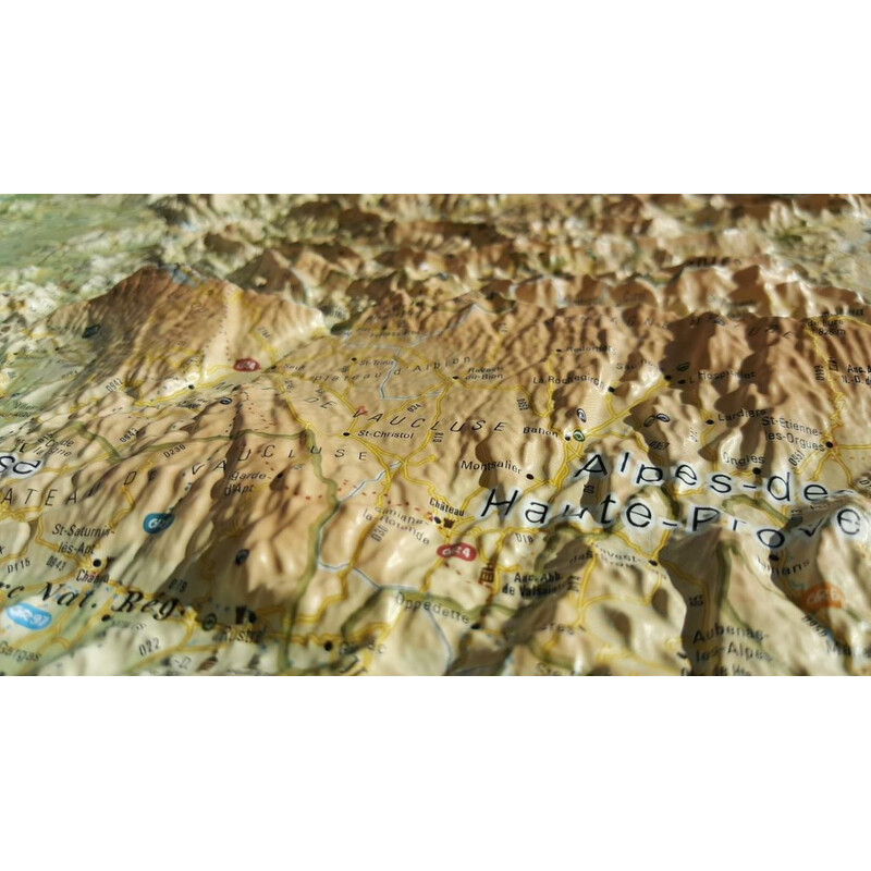 3Dmap Regionale kaart Les Massifs de Provence