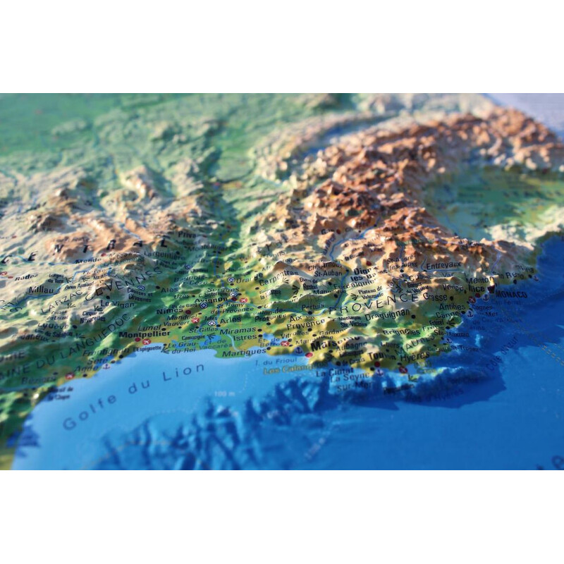 3Dmap Kaart La France Physique (petite)