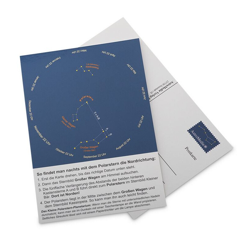 AstroMedia Sterrenkaart Polarsternfinder Postkarte 10 Stück