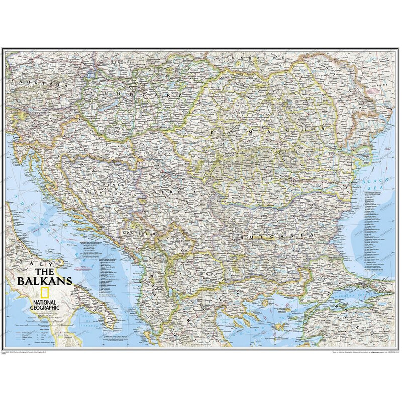 National Geographic Regiokaart Balkan (Engels)