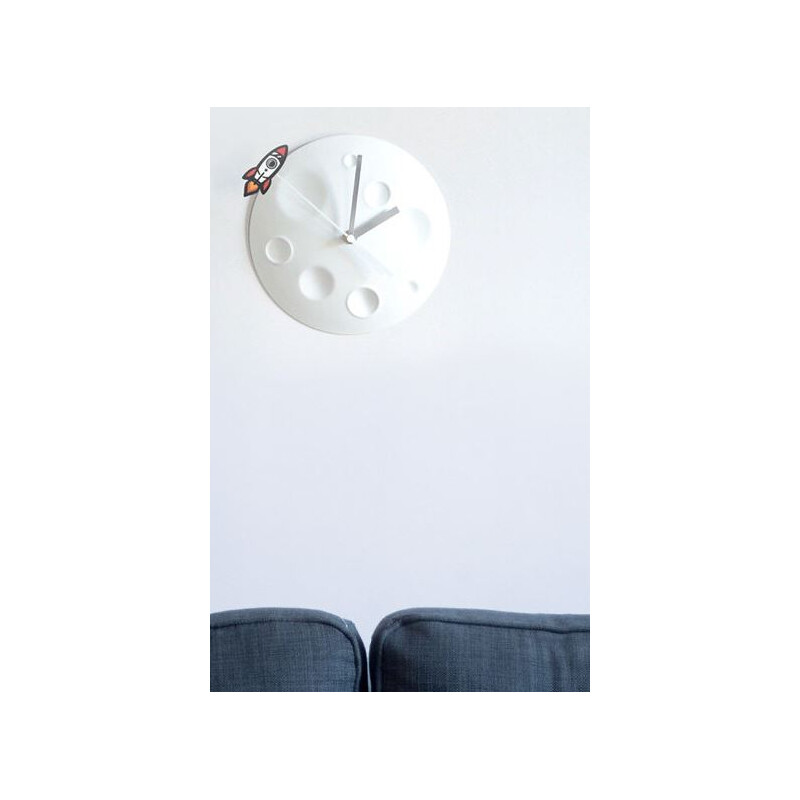 suck UK Uur Rocket Moon Clock