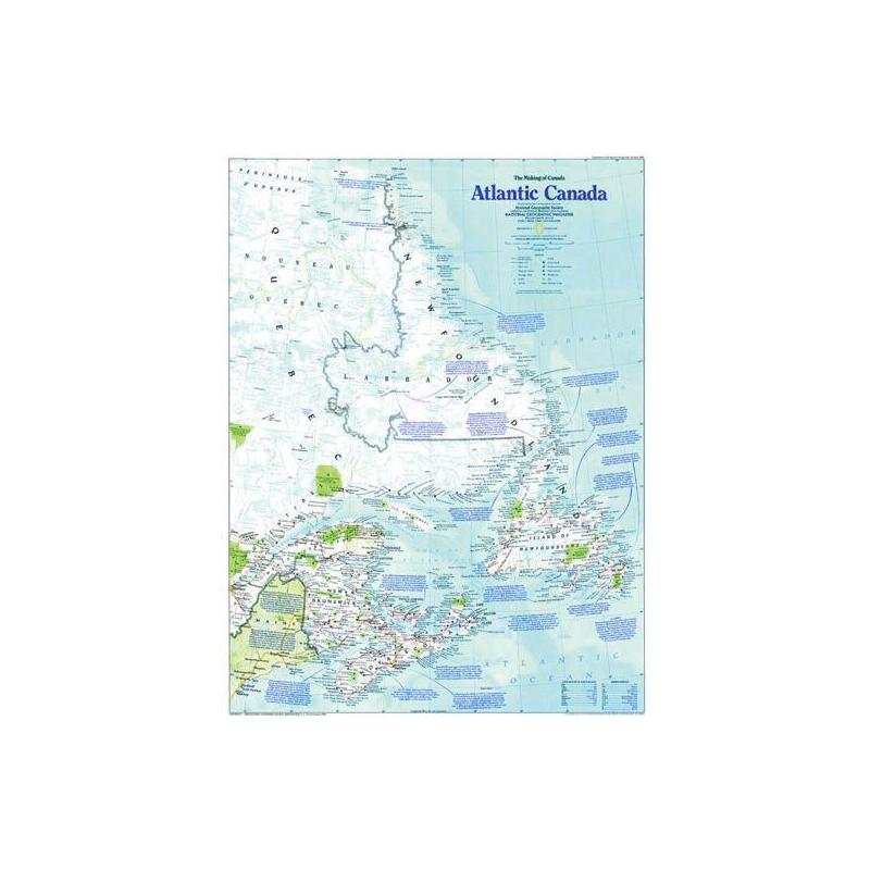 National Geographic Regionale kaart Atlantisch Canada