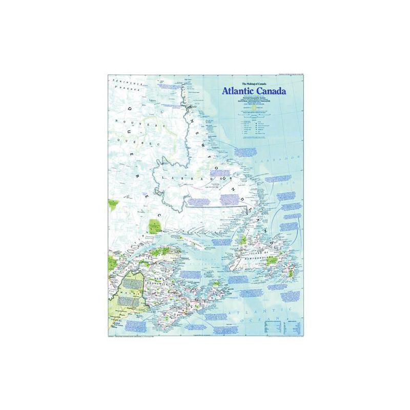 National Geographic Regionale kaart Regional map Atlantic Canada