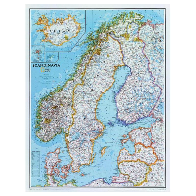 National Geographic Regiokaart Scandinavische landen (Engels)