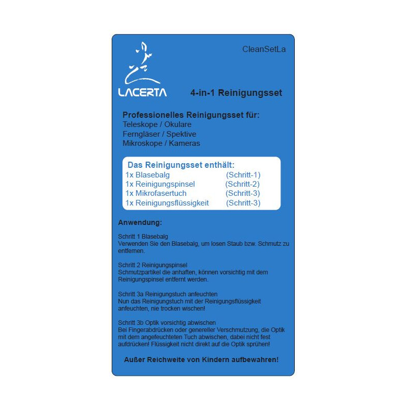 Lacerta Reinigingsset voor optiek