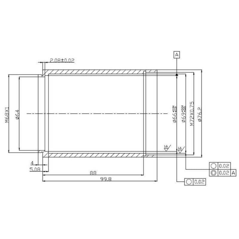 TS Optics Coma corrector voor Newton telescopen Riccardi ontwerp 3".