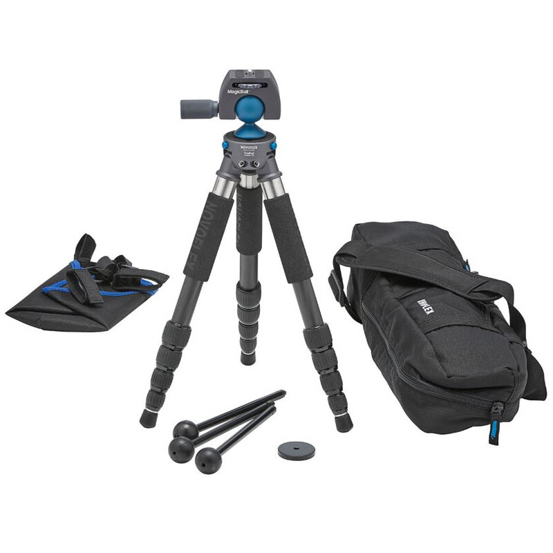 Novoflex Carbon statief TrioPod reisset met MagicBall Mini