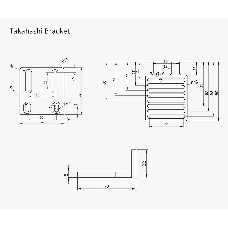 ZWO EAF motor montage kit voor Takahashi, Skywatcher Esprit, Vixen VC200L