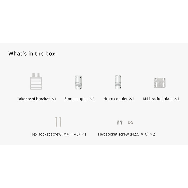 ZWO EAF motor montage kit voor Takahashi, Skywatcher Esprit, Vixen VC200L