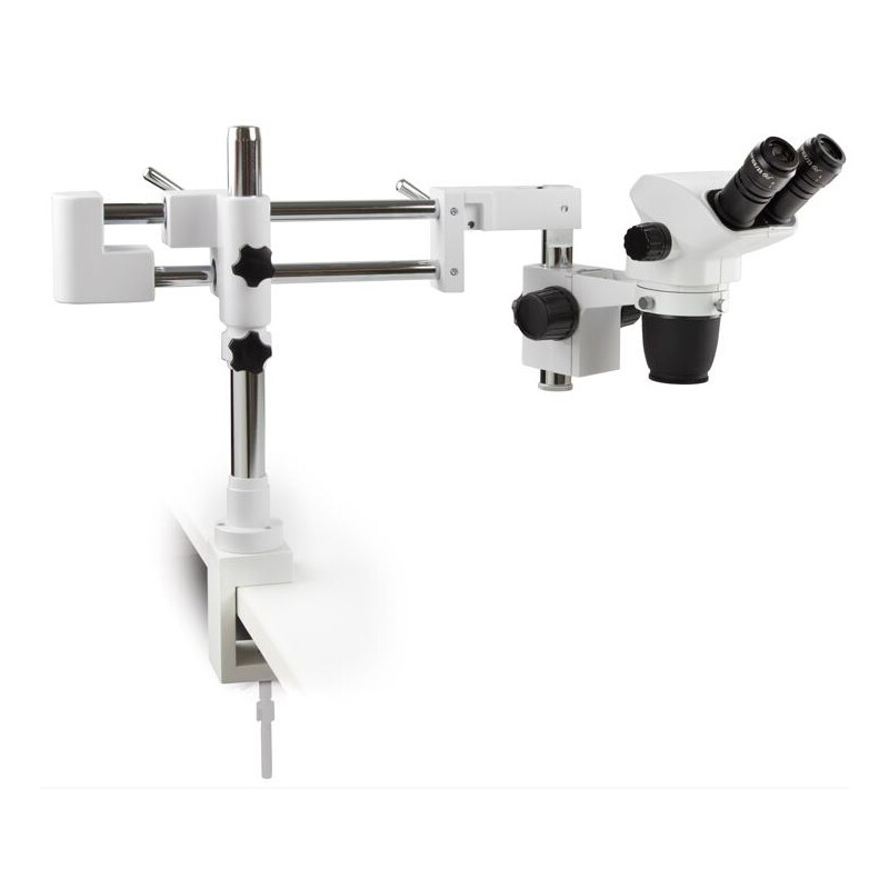 Euromex Stereo zoom microscoop NZ.1902-BC, 6.7-45x, dubbele arm, tafelklem, bino