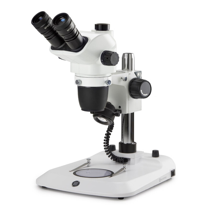 Euromex Stereo zoom microscoop NZ.1903-P, 6.7-45x, Säule,  Auf-u. Durchlicht, trino