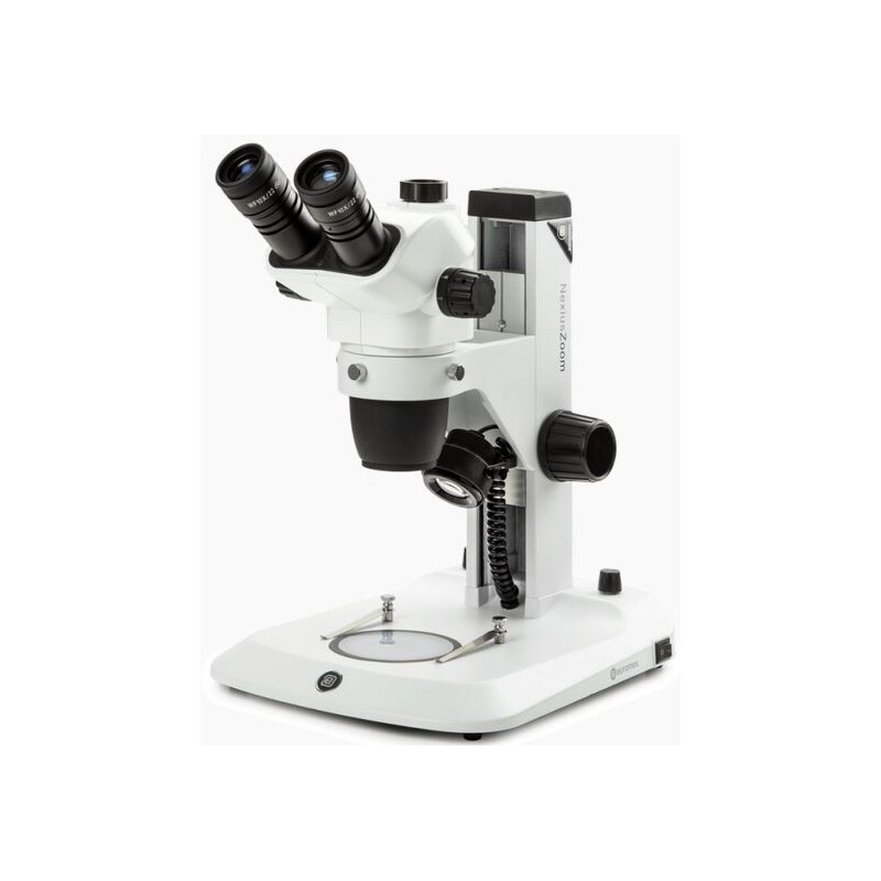 Euromex Stereo zoom microscoop NZ.1903-S, 6.7-45x,  Zahnstange, Auf-u. Durchlicht, trino
