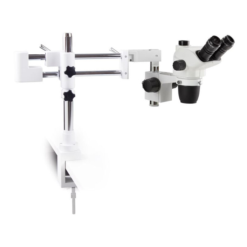 Euromex Stereo zoom microscoop NZ.1703-BC, 6.5-55x, Doppelarm, Tischklemme, trino