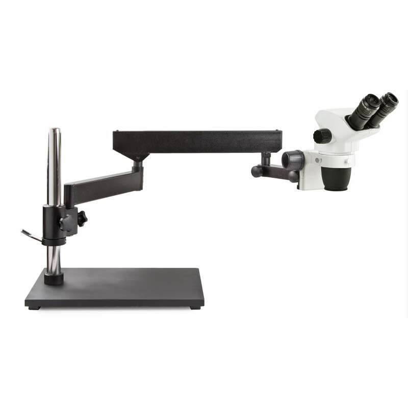 Euromex Stereo zoom microscoop NZ.1702-AP, 6.5-55x, Gelenkarm, Grundplatte, bino