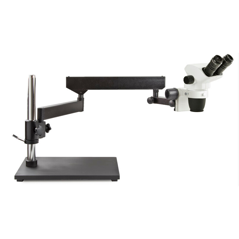 Euromex Stereo zoom microscoop NZ.1702-AP, 6,5-55x, scharnierarm, grondplaat, bino