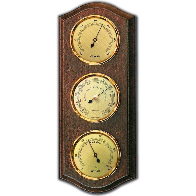 Fischer Weerstation Ø 63 mm Notenhoutkleuren