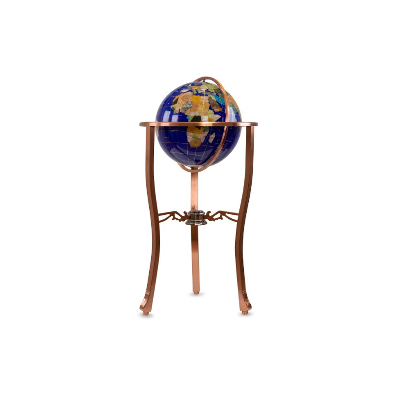 Pretty Decor Staande globe Montezuma 33cm blue