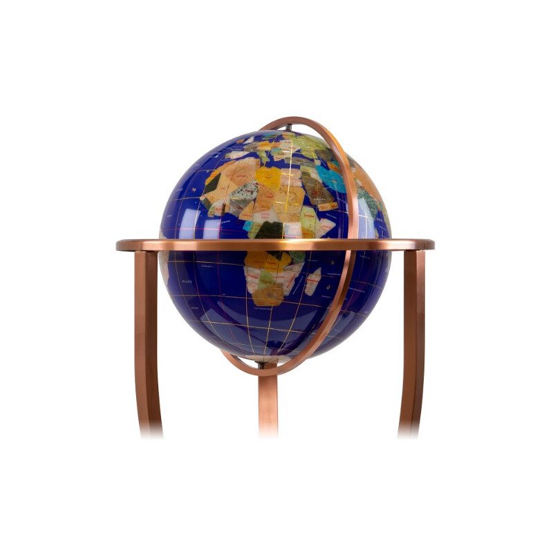 Pretty Decor Staande globe Montezuma 33cm blue