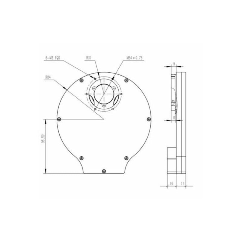 QHY Filterwiel CFW3M-US 7x 36 mm