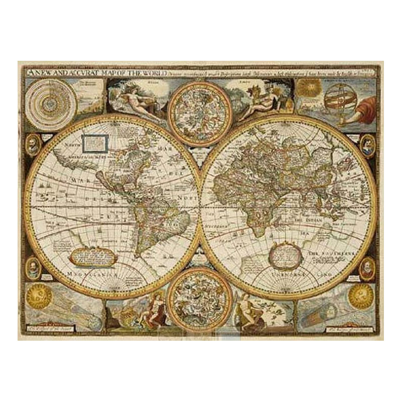 freytag & berndt Wereldkaart Antieke John Speed 1651 (91 x 69 cm)