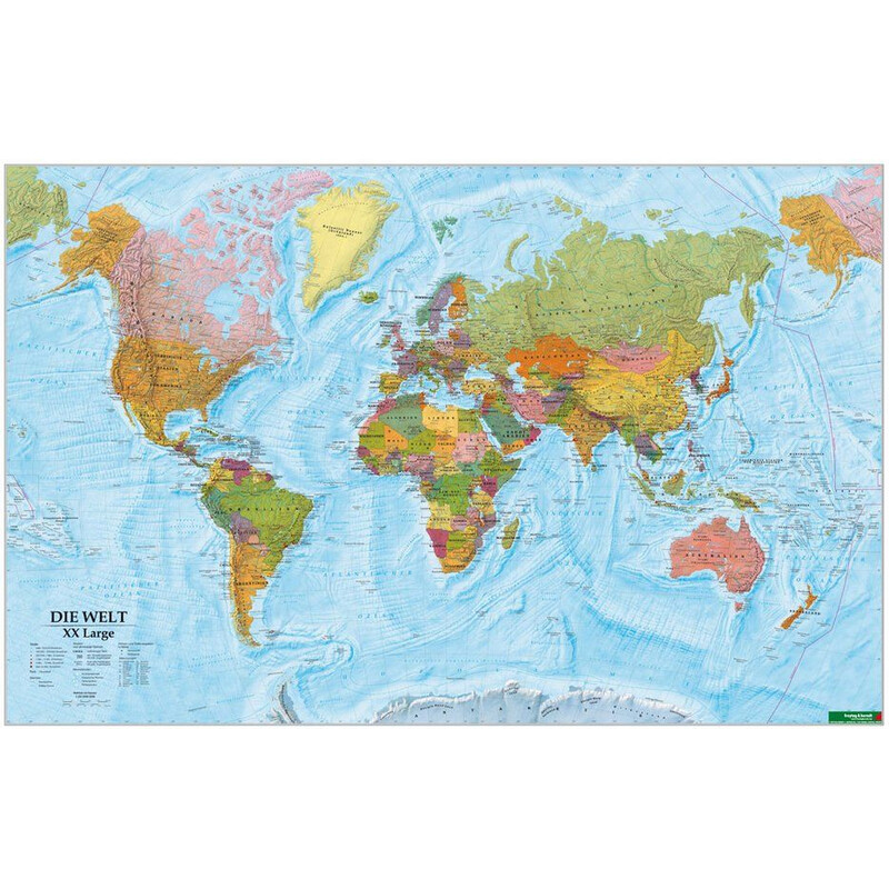 freytag & berndt Wereldkaart World map politiek XXL