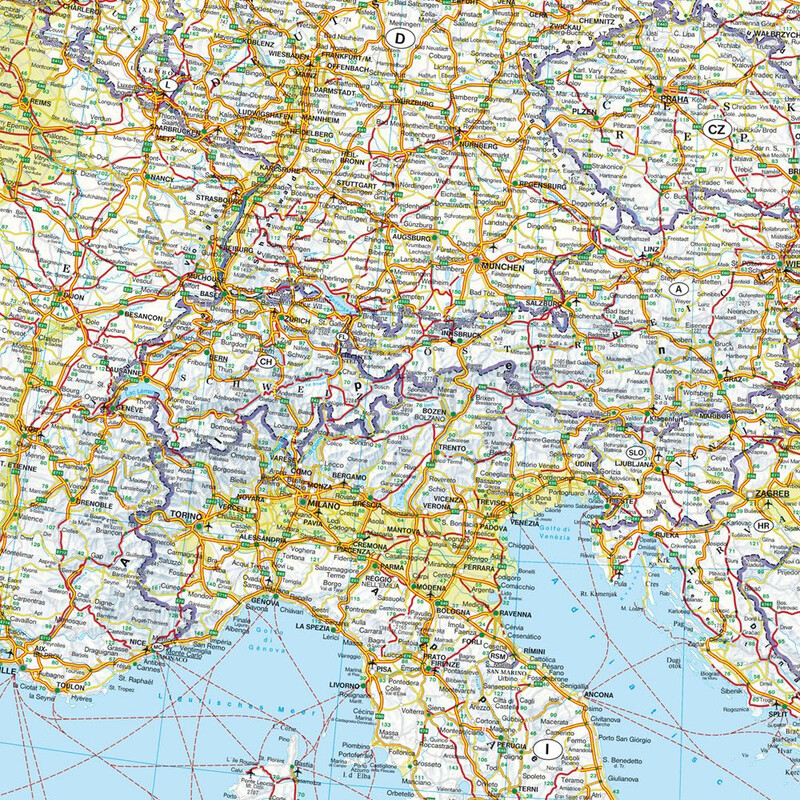 freytag & berndt Continentkaart Europa (170 x 121 cm)