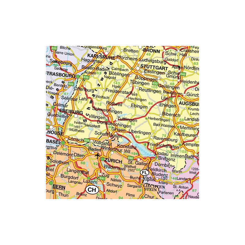 freytag & berndt Continentkaart Europa (127 x 90 cm)