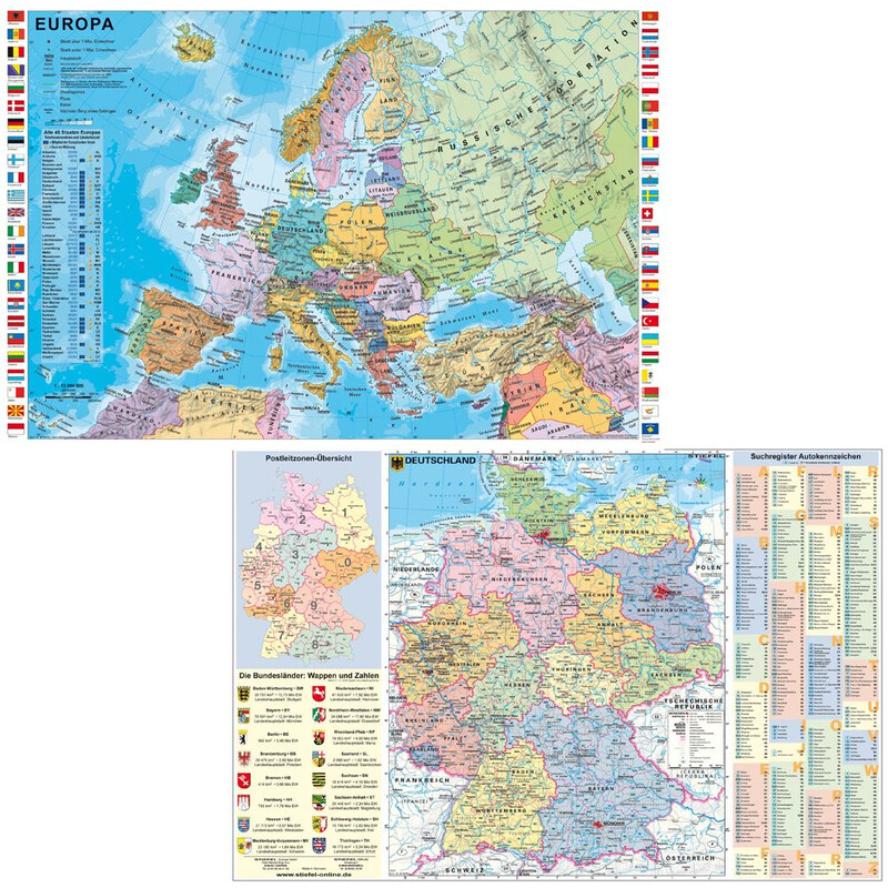 Stiefel Bureau-onderlegger Schreibunterlage Deutschland und Europa fürs Büro