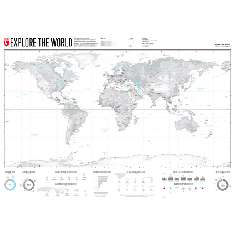 Marmota Maps Wereldkaart Explore the World 100x70cm