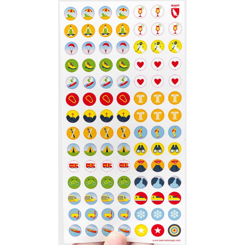 Marmota Maps Stickers voor Worldmaps