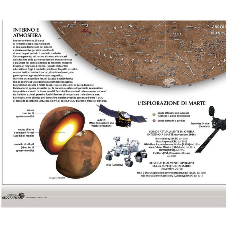 Libreria Geografica Poster Marte/ Luna