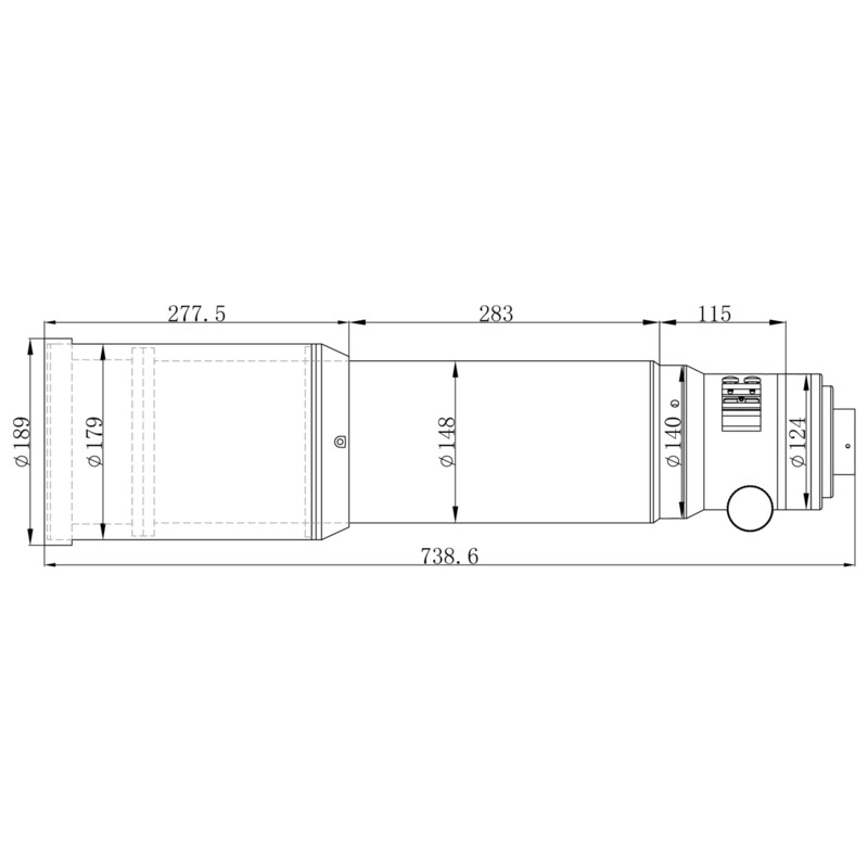 Omegon Apochromatische refractor Pro APO AP 140/672 Triplet OTA