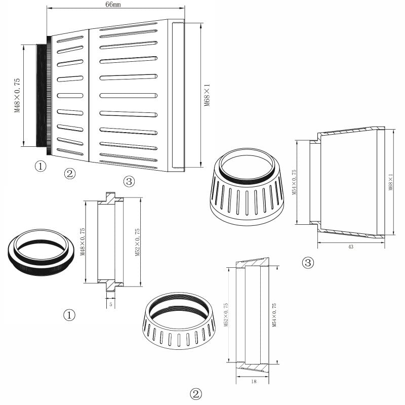 Omegon Apochromatische Refractor Pro APO AP 72/400 Vijfling OTA