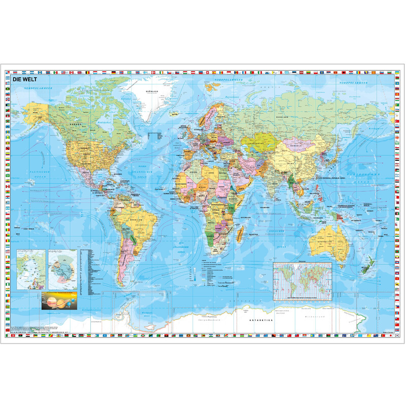 Stiefel Wereldkaart, voor prikkers (Duits)