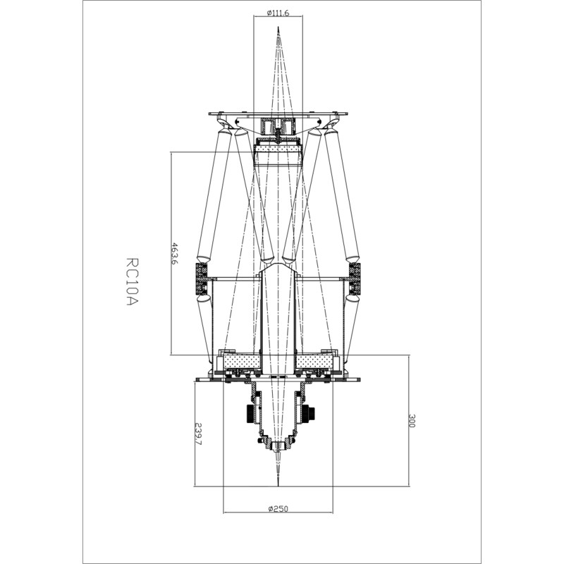 Omegon Hoofdspiegel 10'' F/8 Ritchey-Chrétien Spiegelset