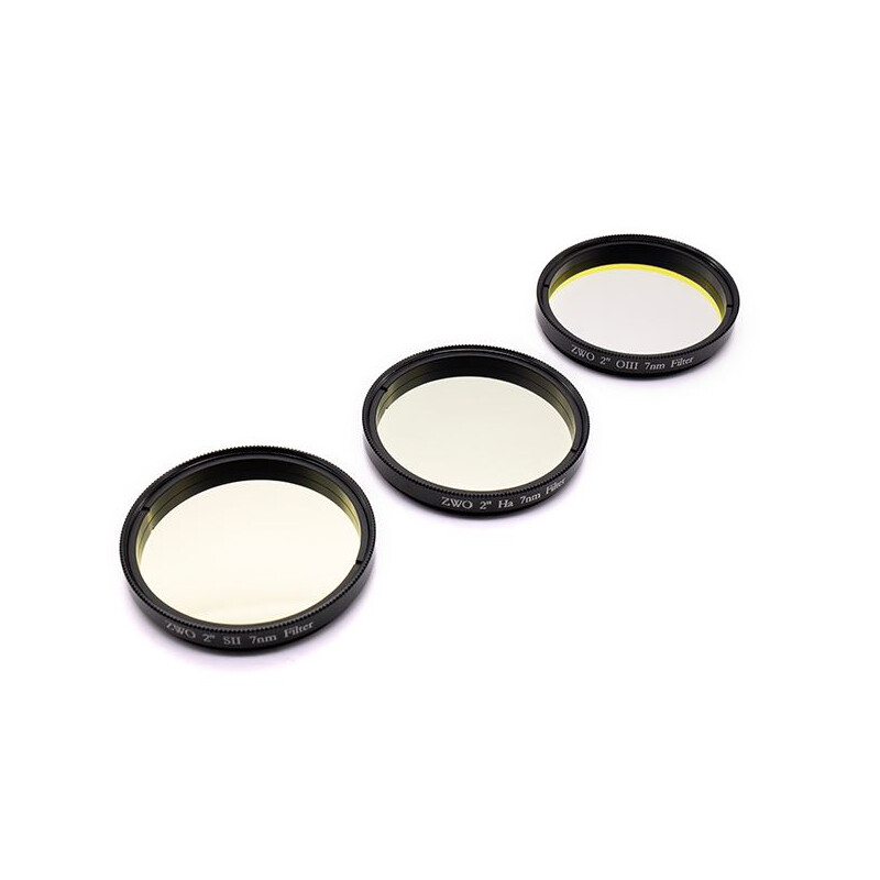 ZWO Filters H-alpha, SII, OIII 7nm 2"