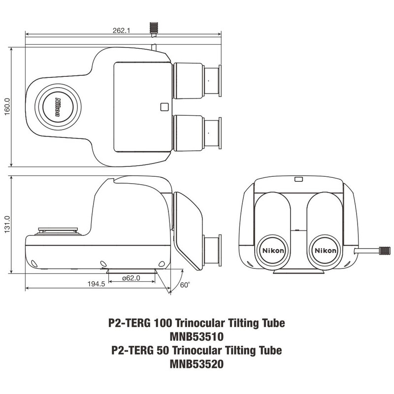 Nikon Stereo zoom kop P2-TERG 100 trino ergo tube (100/0 : 0/100), 0-30°