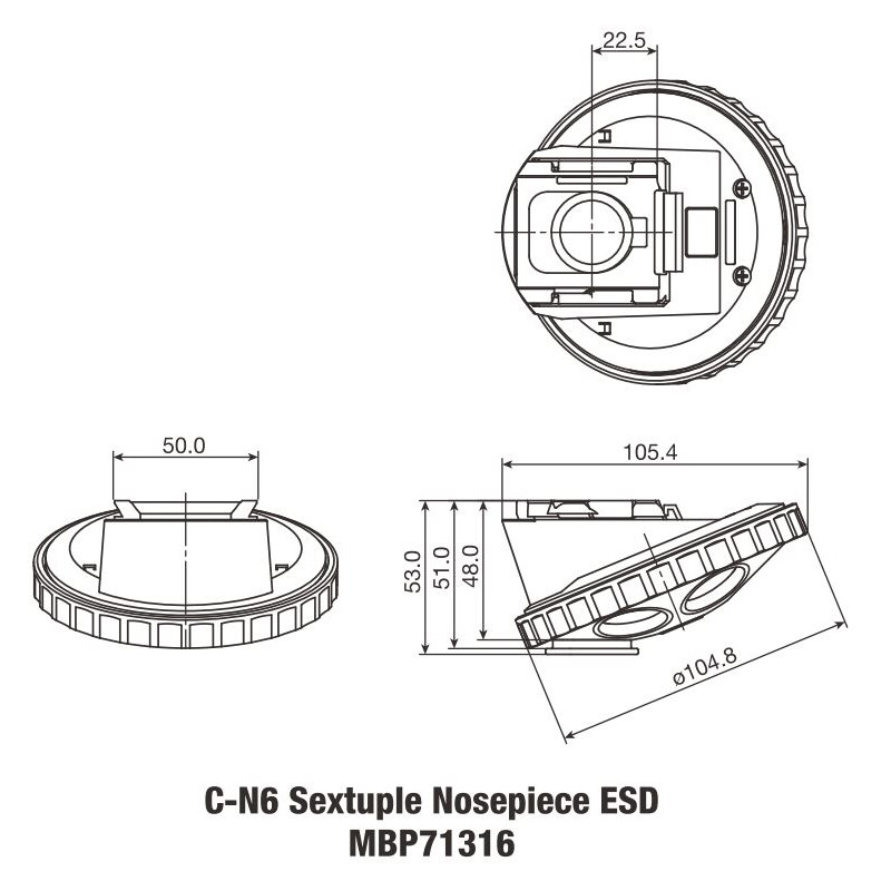 Nikon C-N6 Sextuple Neusstuk