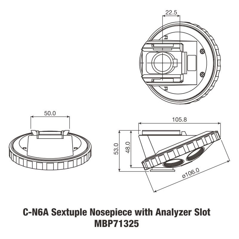 Nikon C-NA Neusstuk met Analysatorsleuf