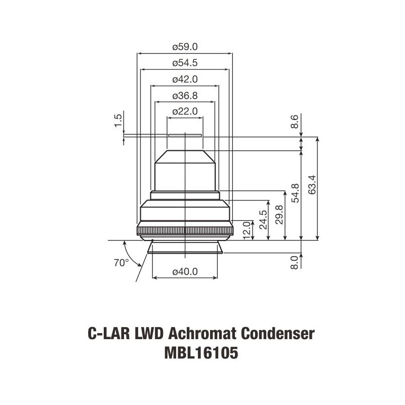 Nikon LWD Achromat condensor A.A. 10 mm