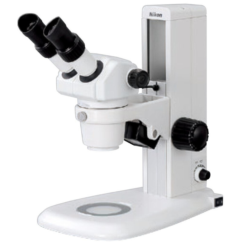 Nikon Stereo zoom microscoop SMZ445, bino, 0,8x-3,5x, 45°, FN21, B.D.100mm, invallend en doorgelaten licht, LED