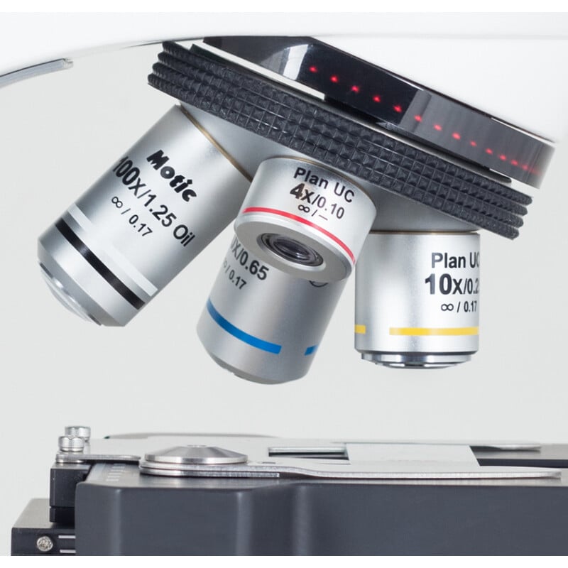 Motic Microscoop Panthera E2, trinoculair, HF, INFINITY, plan achro., 40x-1000x, vast Koehl.LED