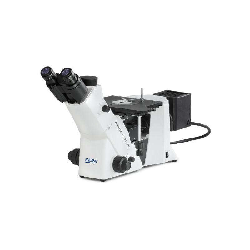 Kern Omgekeerde microscoop OLM 171, invers, MET, POL, trino, Inf planchrom, 50x-500x, Auflicht, HAL, 50W