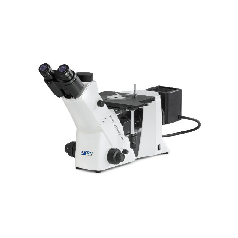 Kern Omgekeerde microscoop OLM 171, invers, MET, POL, trino, Inf planchrom, 50x-500x, Incident light, HAL, 50W