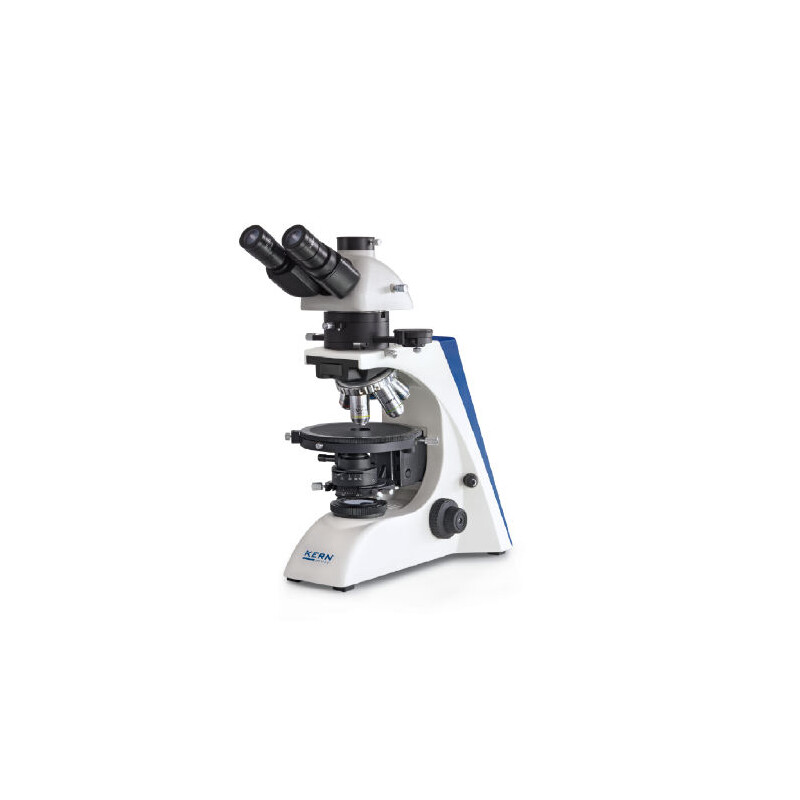 Kern Microscoop OPM 181, POL, trino, Inf plan, 40x-400x, doorvallend licht, HAL, 20W