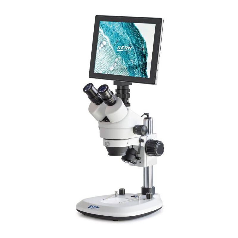 Kern Microscoop OZL 464C241, Greenough, zuil, 7-45x, 10x/20, doorgelaten licht, 3W LED, camera 5MP, USB 2.0, HDMI, WiFi, Tablet