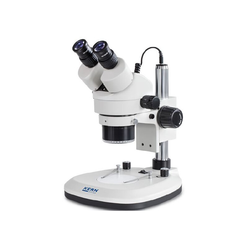 Kern Stereo zoom microscoop OZL 465, bino, Ringl, Greenough, 0,7-4,5x, HWF10x20, 3W LED