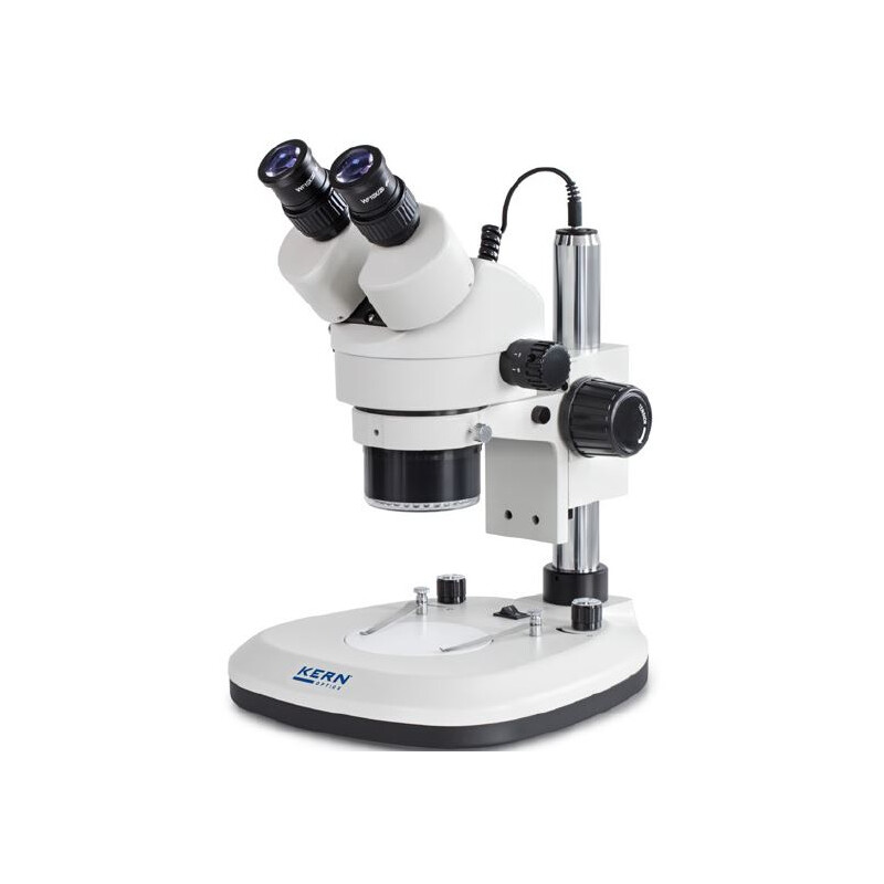 Kern Stereo zoom microscoop OZL 466, trino, Ringl., Greenough, 0.7-4.5x, HWF10x20, 3W LED