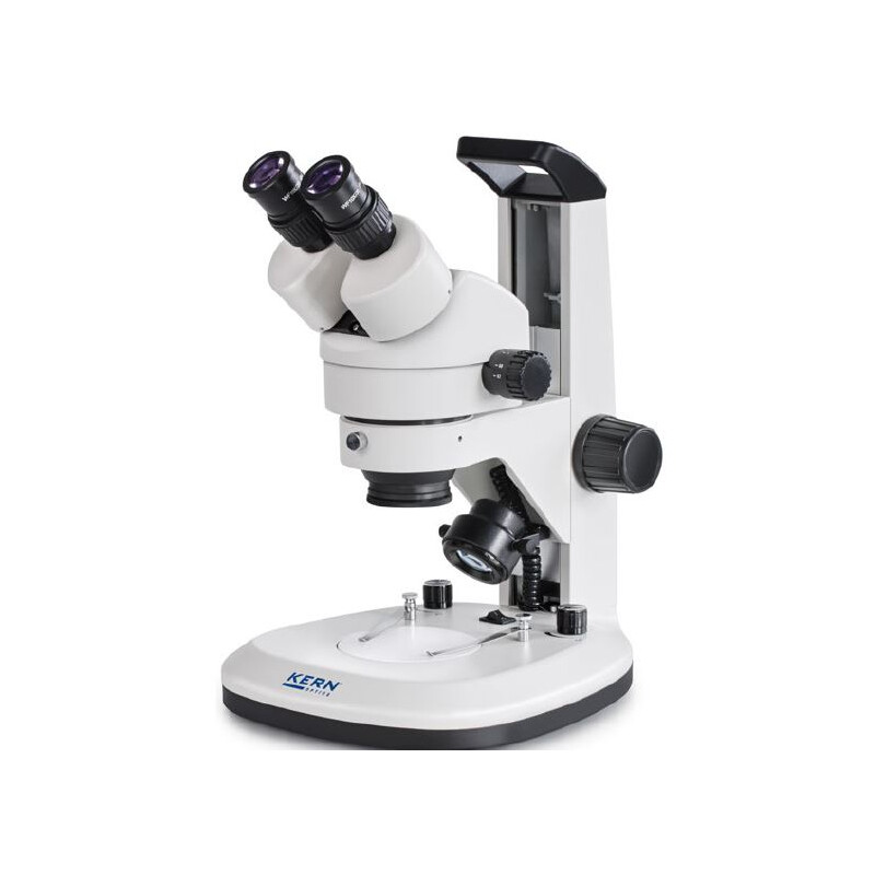 Kern Stereo zoom microscoop OZL 467, bino, Greenough, 0,7-4,5x, HWF10x20, 3W LED