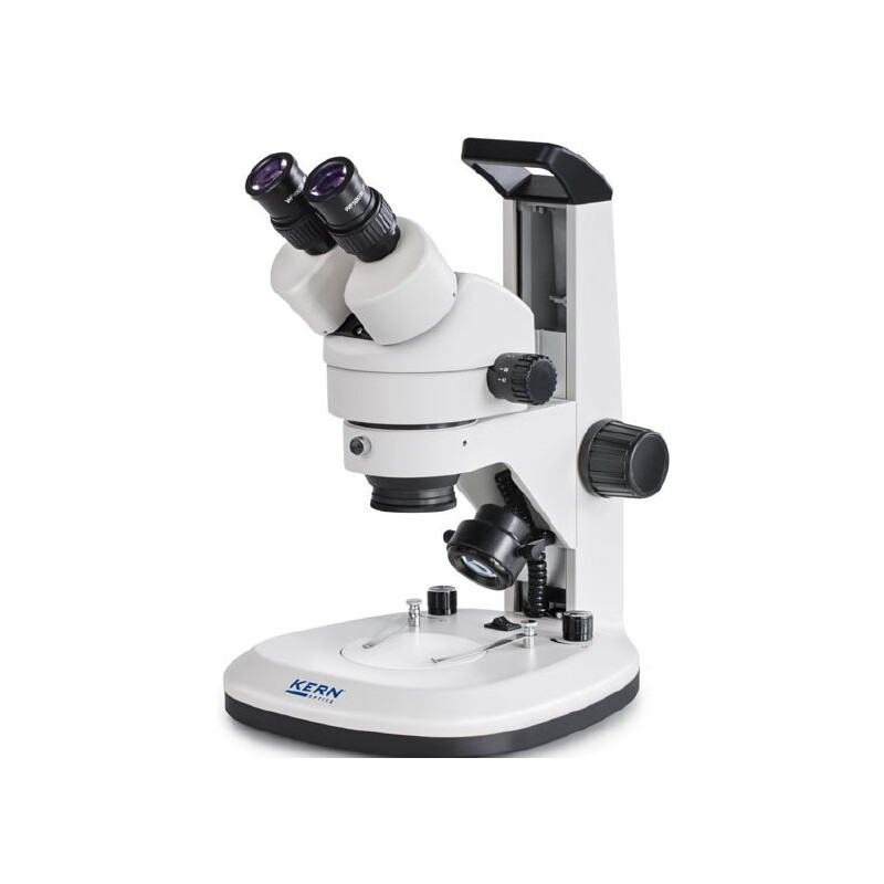 Kern Stereo zoom microscoop OZL 467, bino, Greenough, 0.7-4.5x, HWF10x20, 3W LED